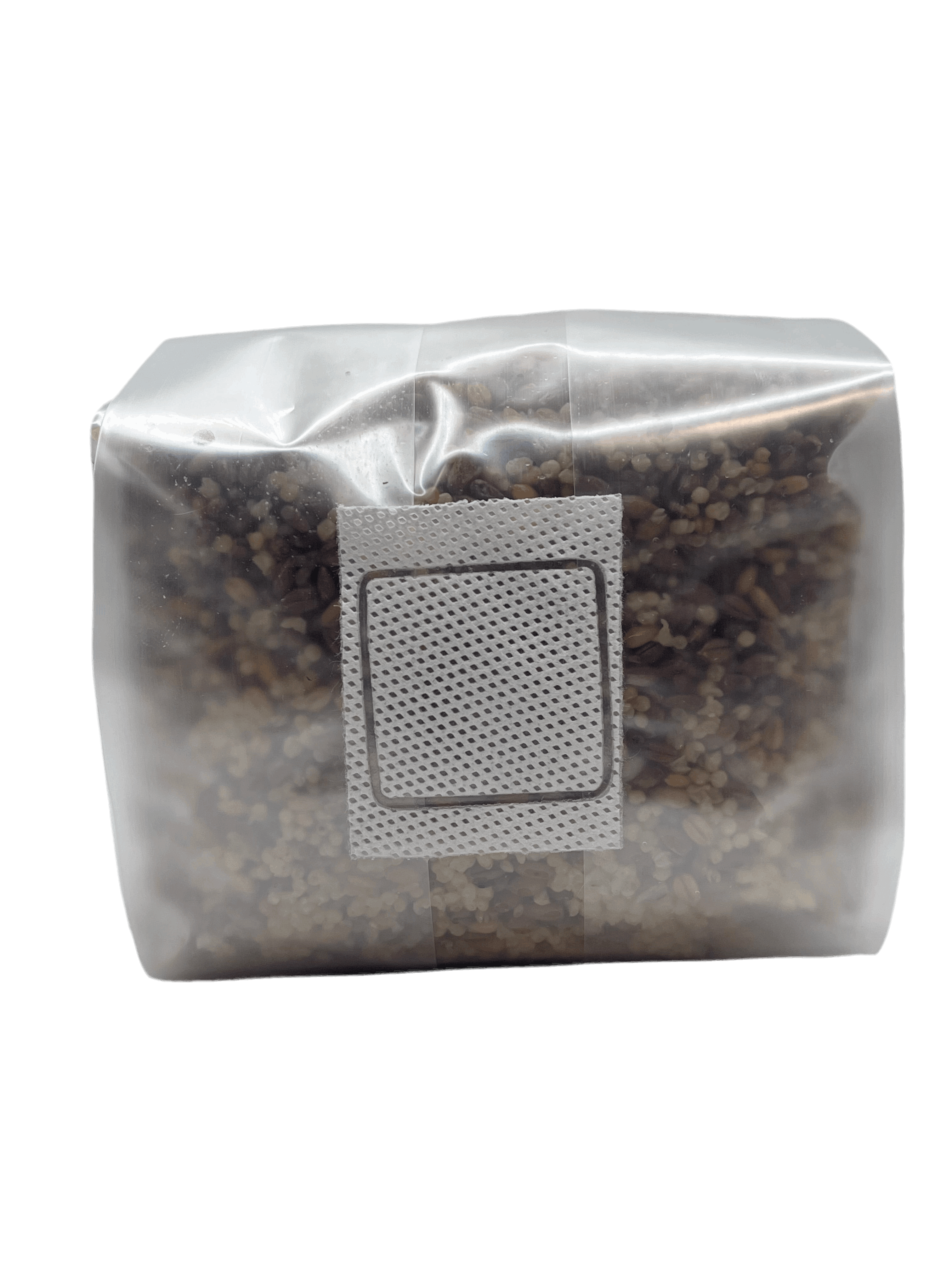 3 grain mushroom spawn bag with injection port and .5 micron gas exchange filter by Shroomability