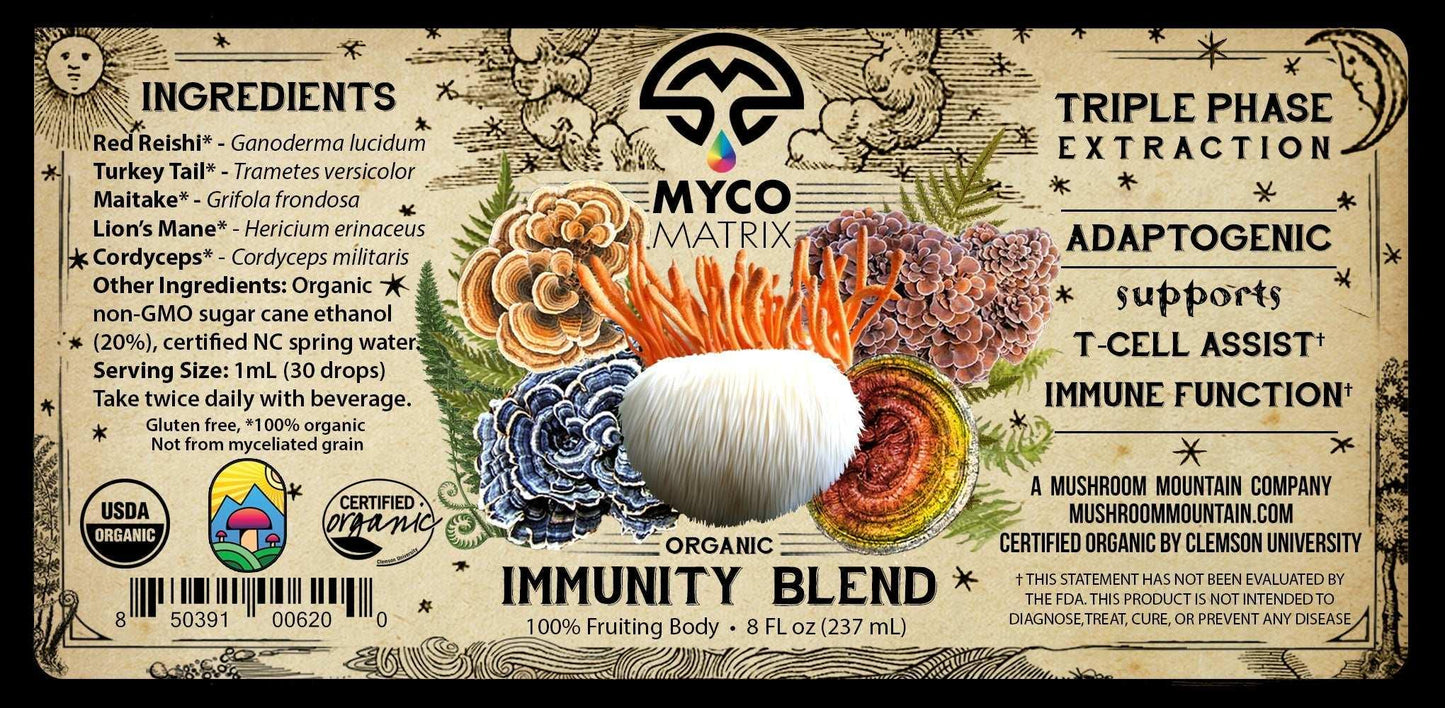 Mycomatrix Immunity Blend Adaptogenic Mushroom Extract - Shroomability