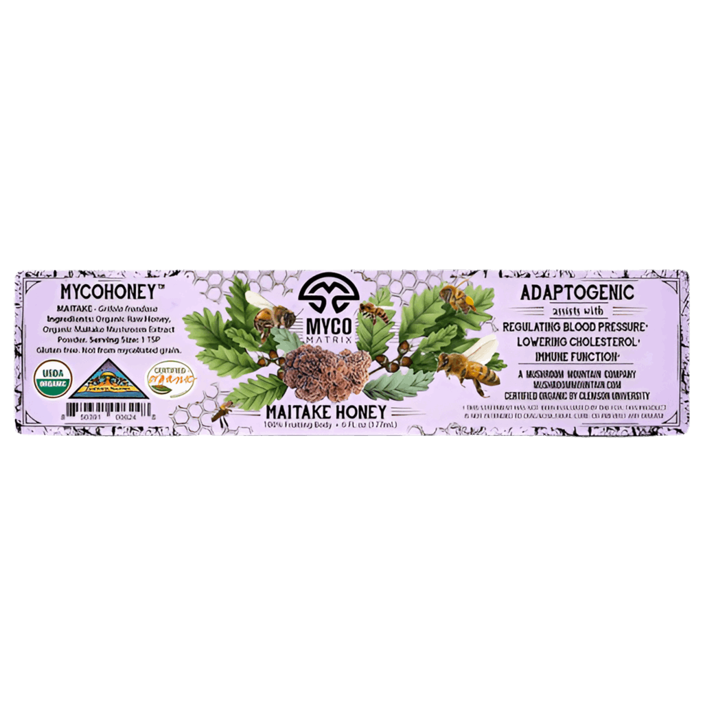 Myco Matrix Maitake Honey Label