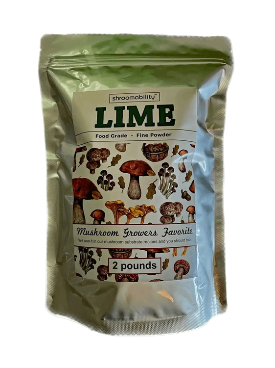 2 lb Hydrated Lime Powder For Mushroom Substrate - Food and Lab Grade - Shroomability
