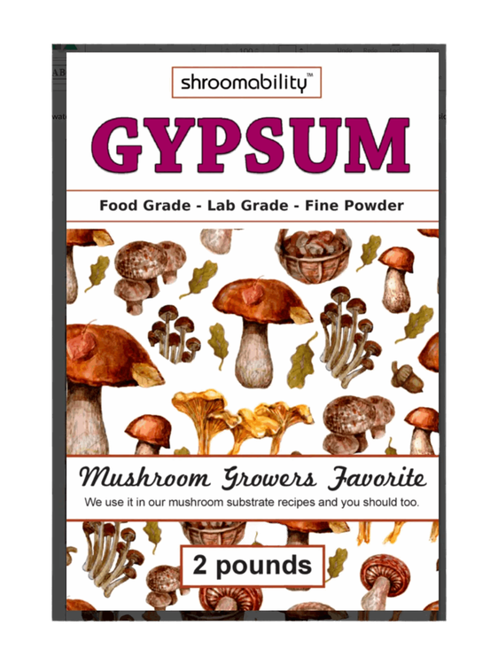Fine Gypsum Powder Fertilizer For Mushroom Substrate - Food and Lab Grade - Shroomability
