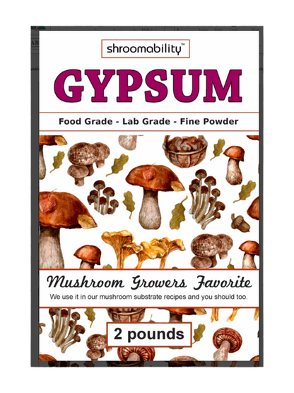 Fine Gypsum Powder Fertilizer For Mushroom Substrate - Food and Lab Grade - Shroomability