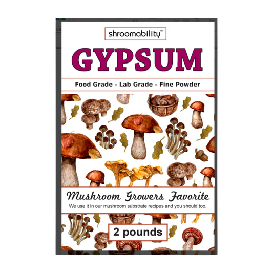 2 pounds of food grade gypsum powder label