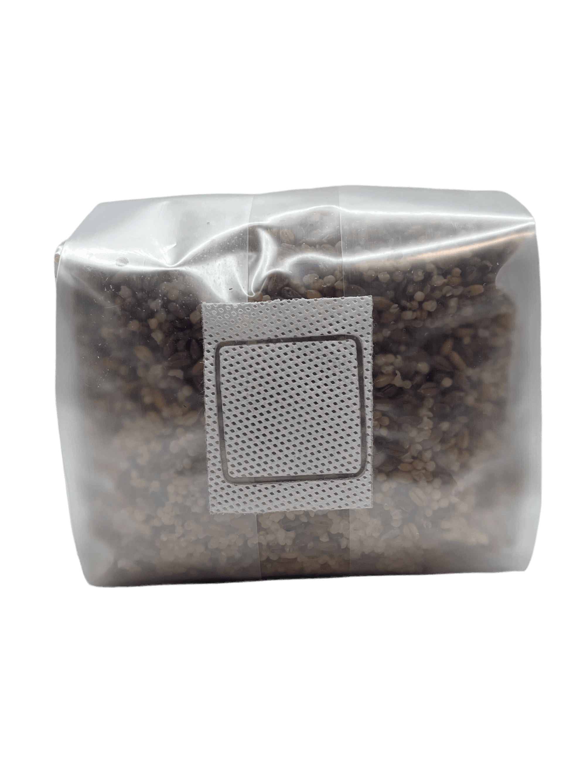 3 grain mushroom spawn bag with injection port and .5 micron gas exchange filter by Shroomability