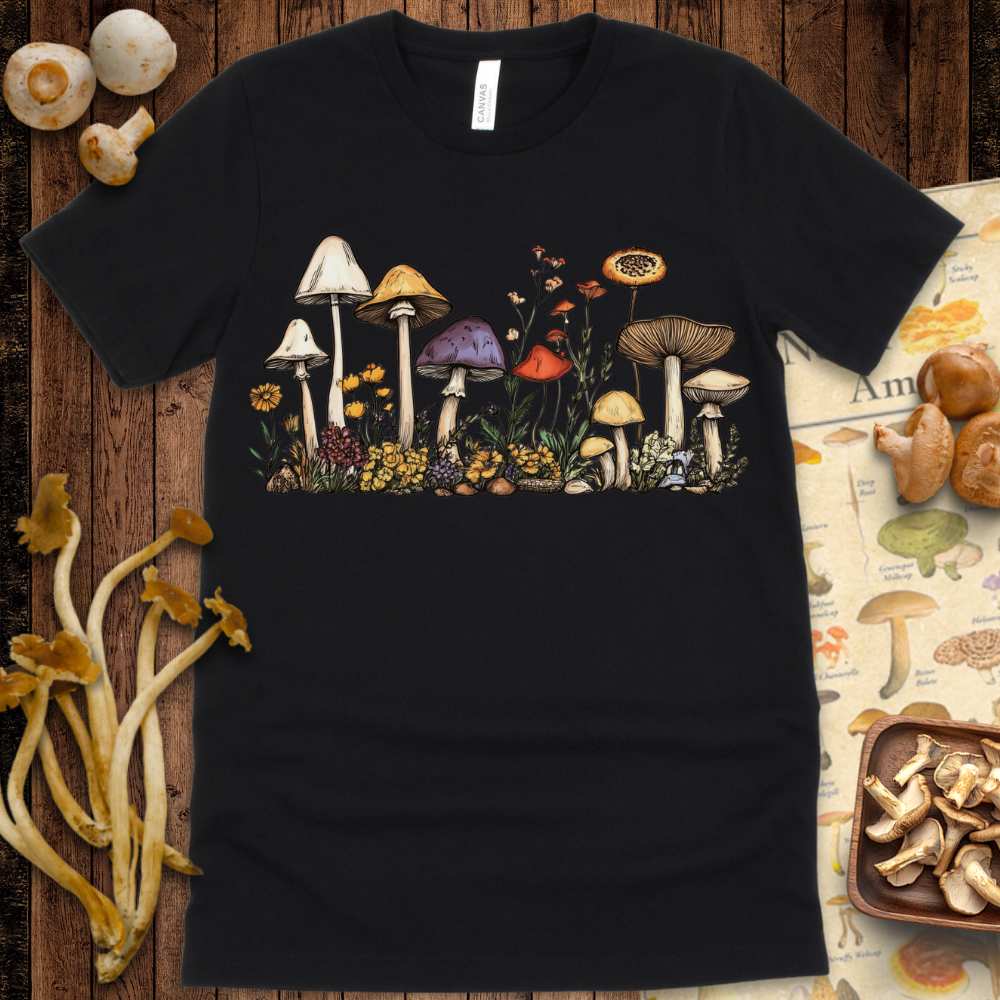 Line Art Fungi Fauna Tee