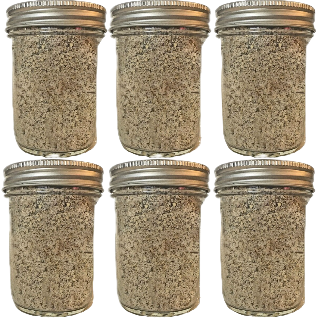 Shroomability brand BRF Jars 6 pack with injection ports and .22 micron gas exchange filter.