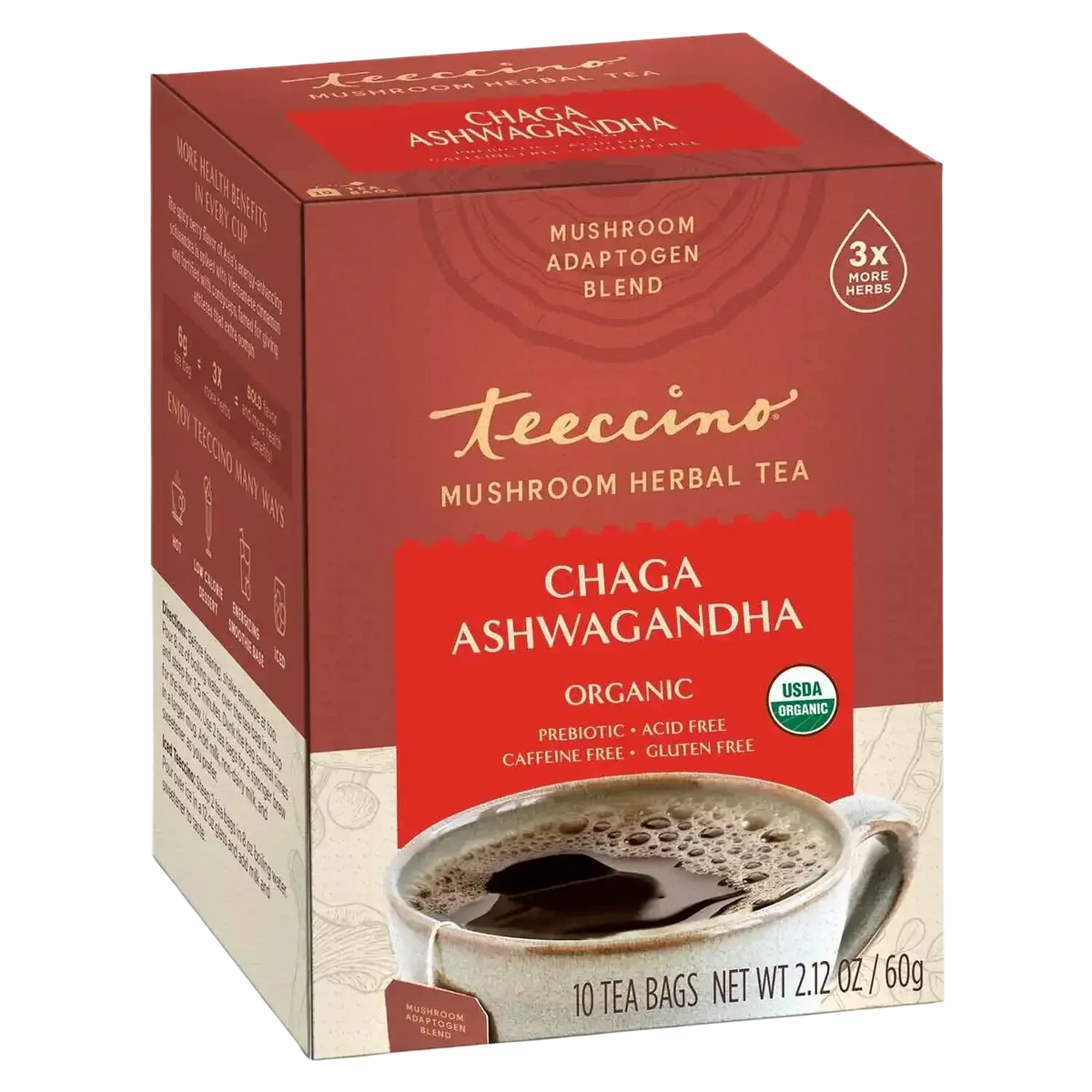 Chaga Ashwagandha Butterscotch Cream Mushroom Herbal Tea - Shroomability