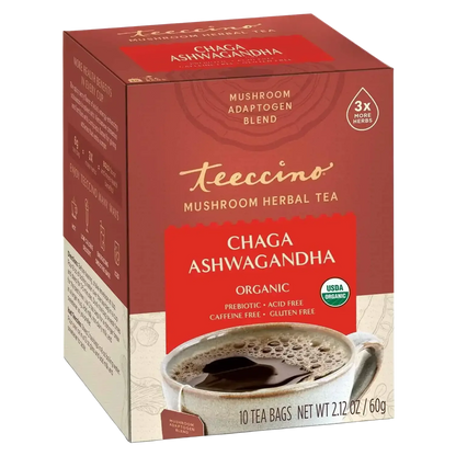 Chaga Ashwagandha Butterscotch Cream Mushroom Herbal Tea - Shroomability