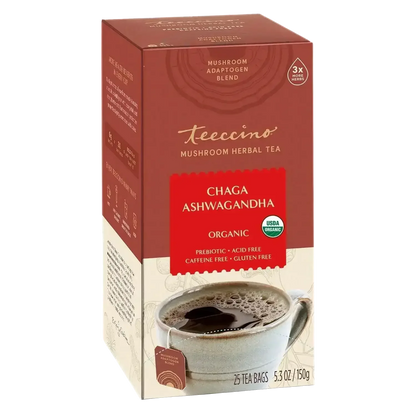 Chaga Ashwagandha Butterscotch Cream Mushroom Herbal Tea - Shroomability