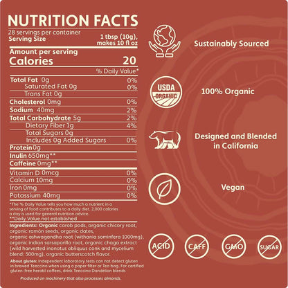 Chaga Ashwagandha Butterscotch Cream Mushroom Herbal Coffee