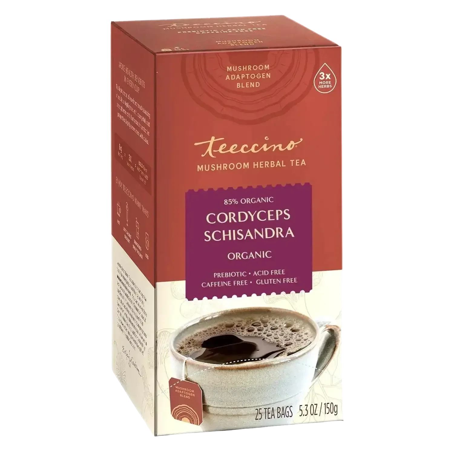 Cordyceps Schisandra Cinnamon Berry Mushroom Herbal Tea - Shroomability
