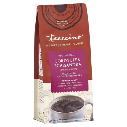 Cordyceps Schisandra Cinnamon Berry Mushroom Herbal Coffee - Shroomability