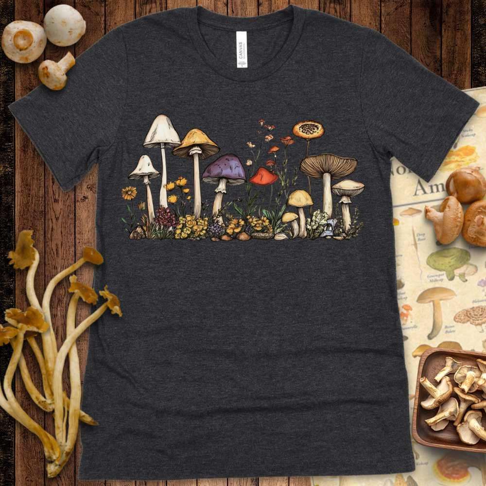 Line Art Fungi Fauna Tee - Shroomability