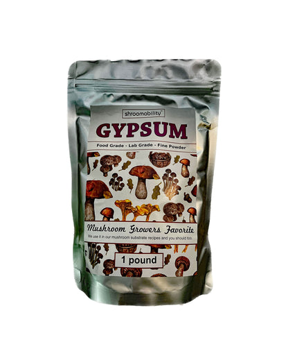 1 lb of food grade gypsum powder for growing mushrooms.