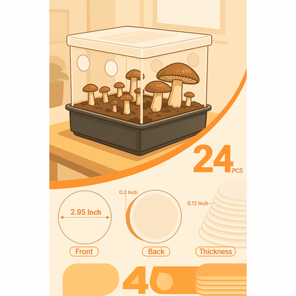 MOnotub filter disks for mushroom growers