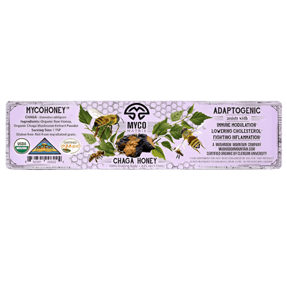 Myco Matrix Chaga Honey Label