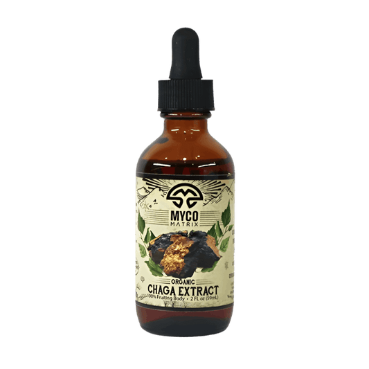 Myco Matrix Chaga Mushroom Extract 2 oz bottle