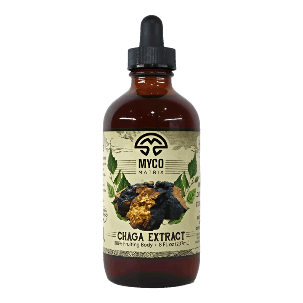 Myco Matrix Chaga Mushroom Extract 8 oz bottle