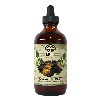 Myco Matrix Chaga Mushroom Extract 8 oz bottle