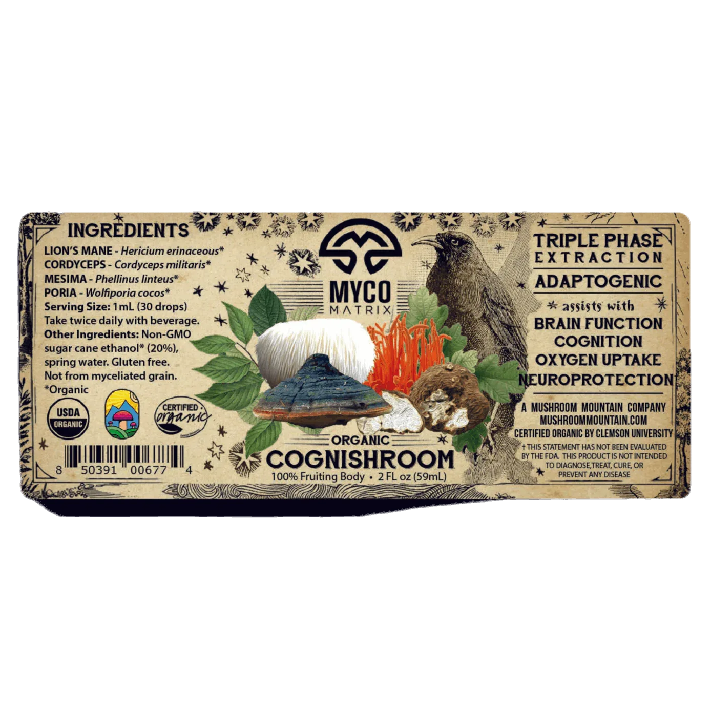 Mycomatrix CogniShroom Adaptogenic Mushroom Extract - Shroomability