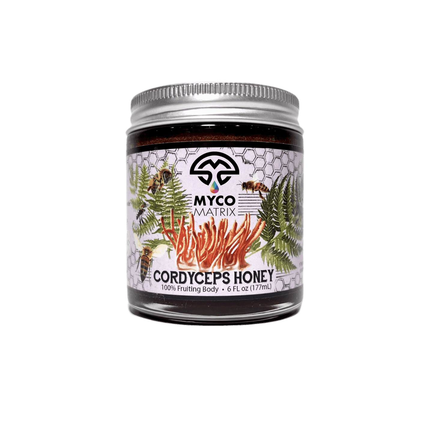 Myco Matrix Cordyceps Mushroom Honey 6 oz jar