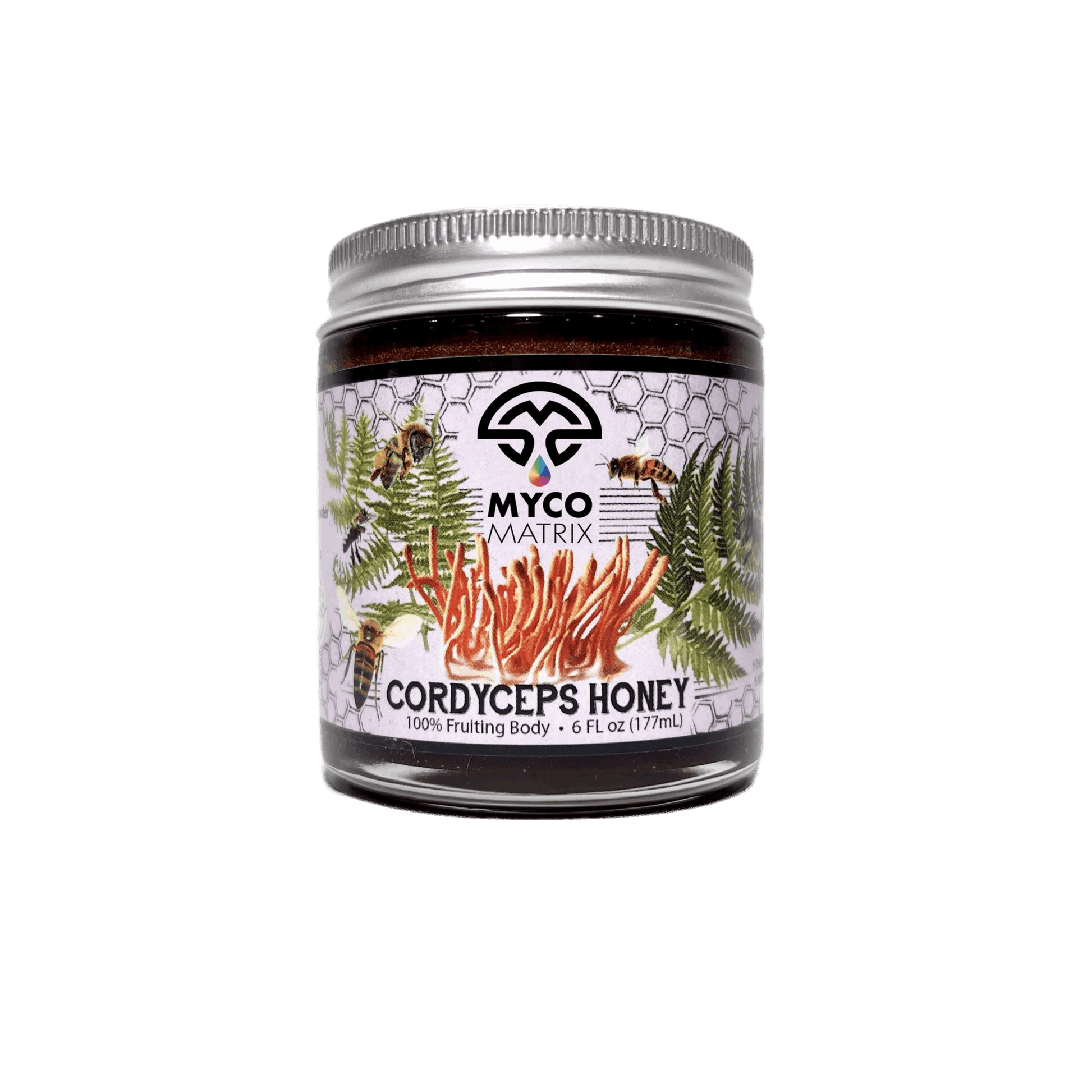 Myco Matrix Cordyceps Mushroom Honey 6 oz jar