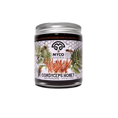 Myco Matrix Cordyceps Mushroom Honey 6 oz jar