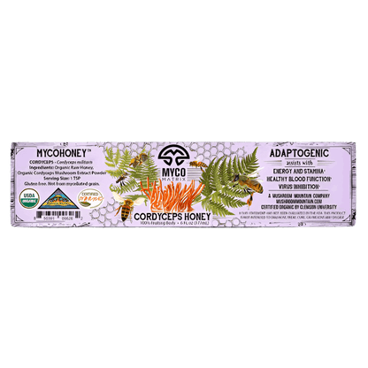 Myco Matrix Cordyceps Mushroom Honey Label