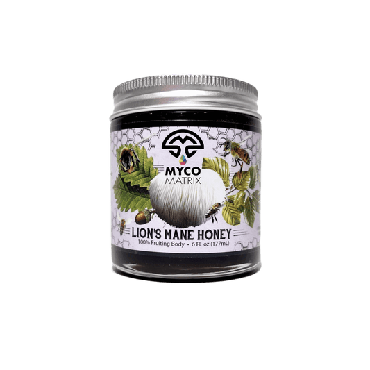 Myco Matrix Lions Mane Honey 6 oz bottle
