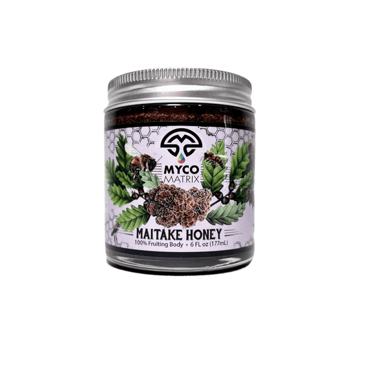 Myco Matrix Maitake Mushroom Honey 6 oz jar