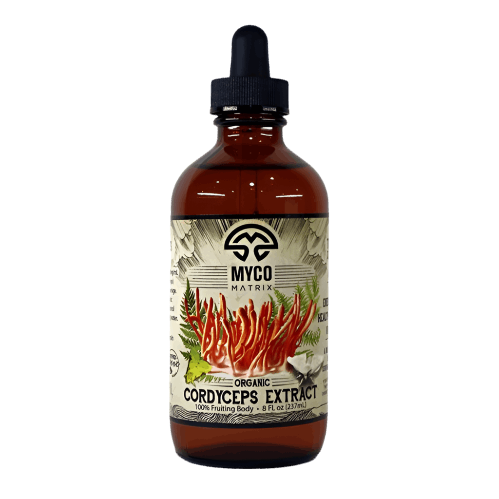 Myco Matrix Organic Cordyceps Mushroom Extract 8 oz bottle