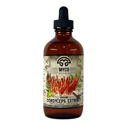 Myco Matrix Organic Cordyceps Mushroom Extract 8 oz bottle