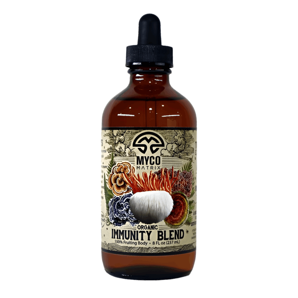 Myco Matrix Organic Mushroom Immunity Extract 8 ounce bottle