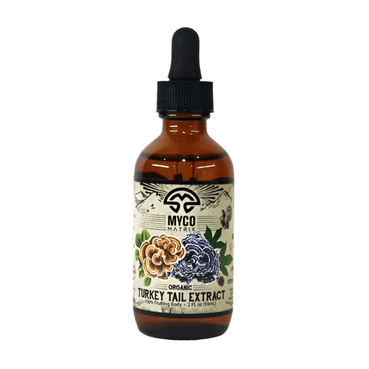 Myco Matrix Organic Turkey Tail Mushroom Extract 2 oz bottle