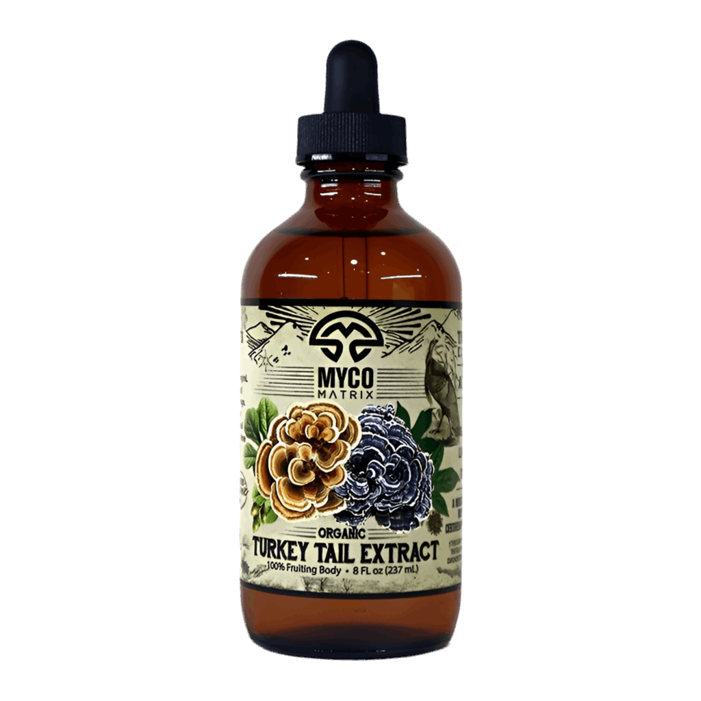 Myco Matrix Organic Turkey Tail Mushroom Extract 8 oz bottle