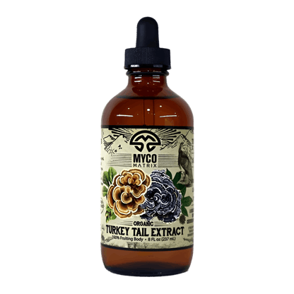 Myco Matrix Organic Turkey Tail Mushroom Extract 8 oz bottle