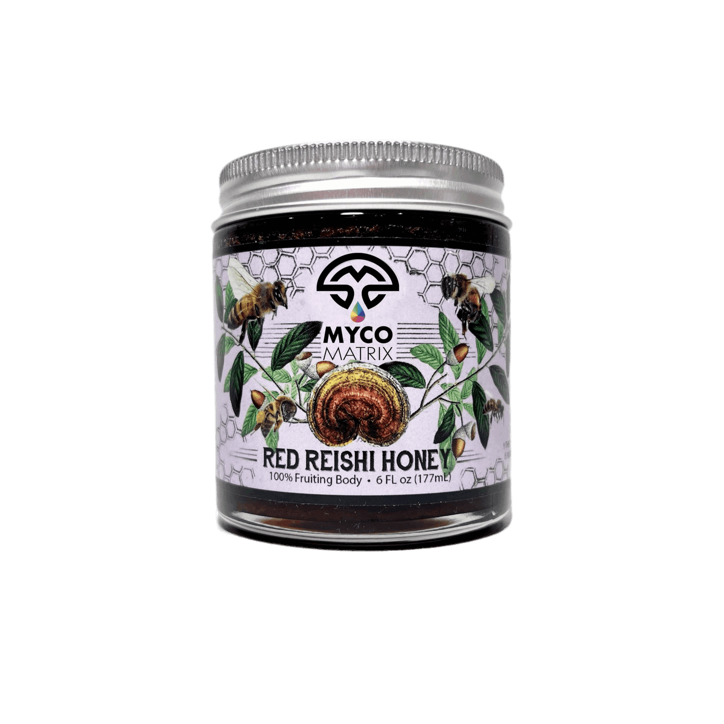 Myco Matrix Red Reishi Mushroom Honey 6 oz jar