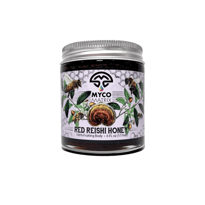 Myco Matrix Red Reishi Mushroom Honey 6 oz jar