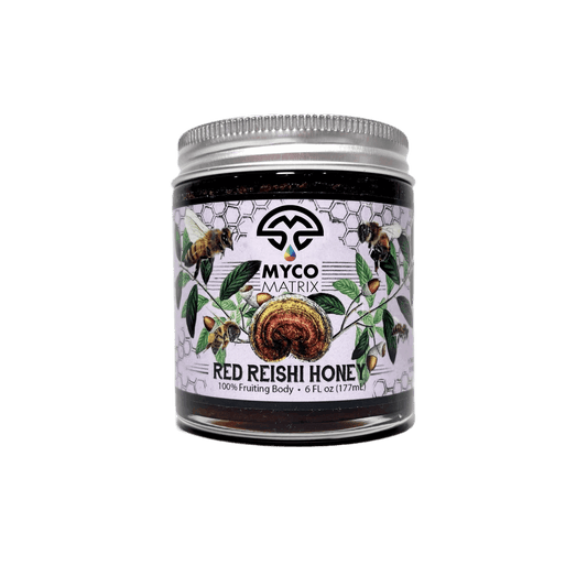 Myco Matrix Red Reishi Mushroom Honey 6 oz jar