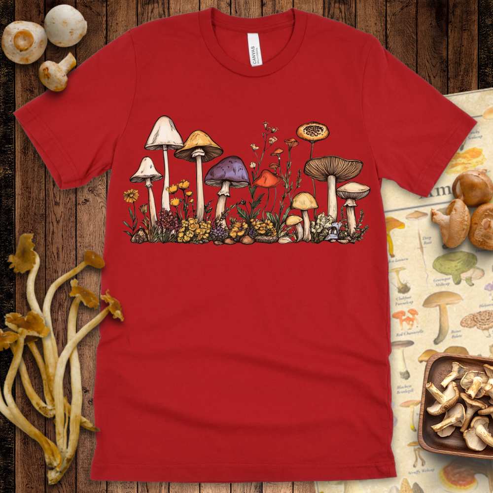 Line Art Fungi Fauna Tee