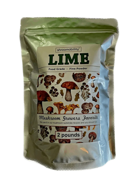 2 lb Hydrated Lime Powder For Mushroom Substrate - Food and Lab Grade - Shroomability