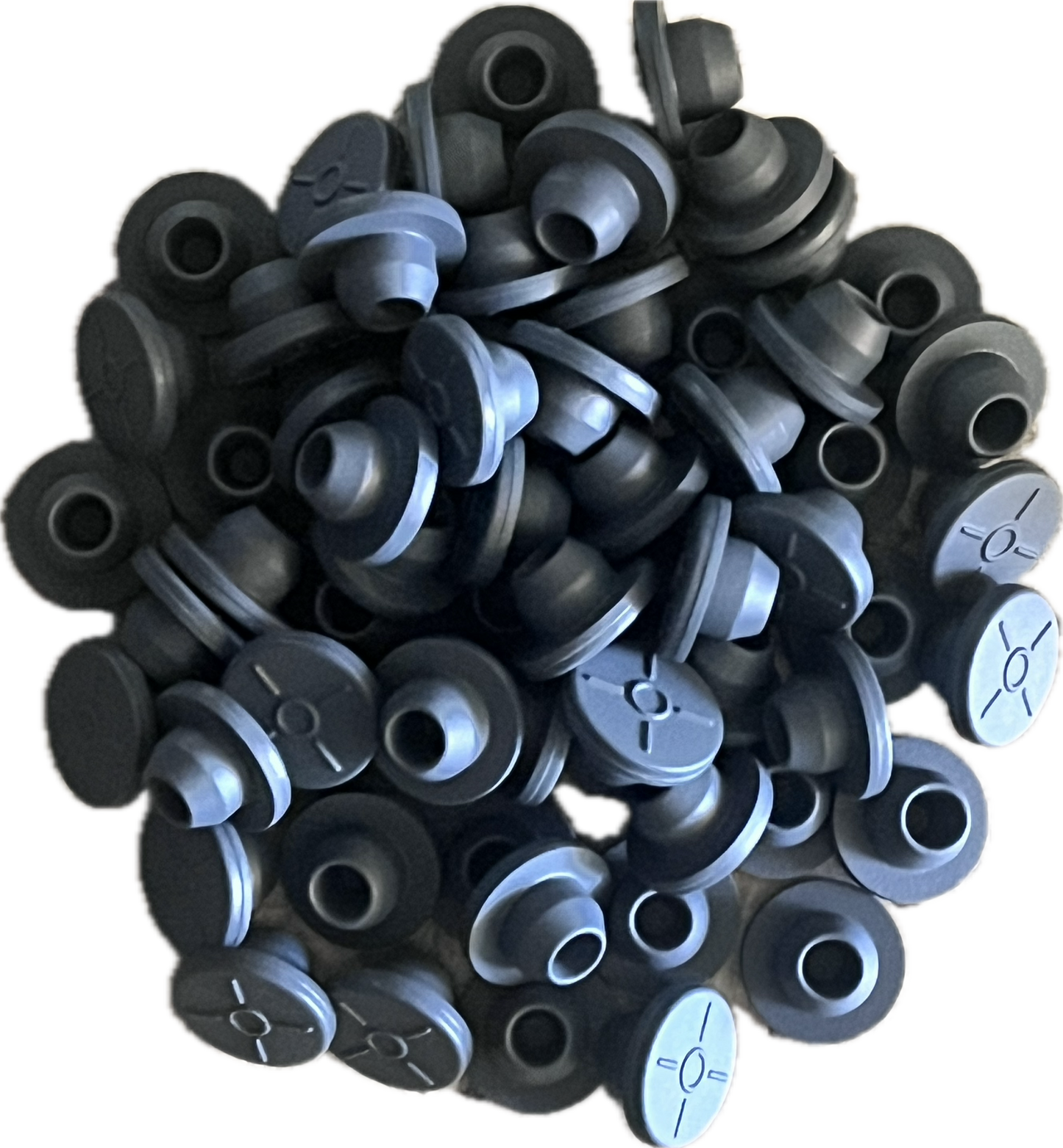 50 Spawn Jar Lids - 100 Injection Ports - 128 .22 Micron Gas Exchange Filters (Wide Mouth)