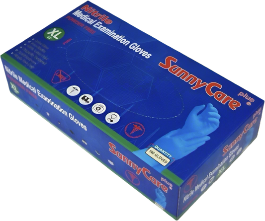 SunnyCare nitrile medical examination gloves 100 ct Large