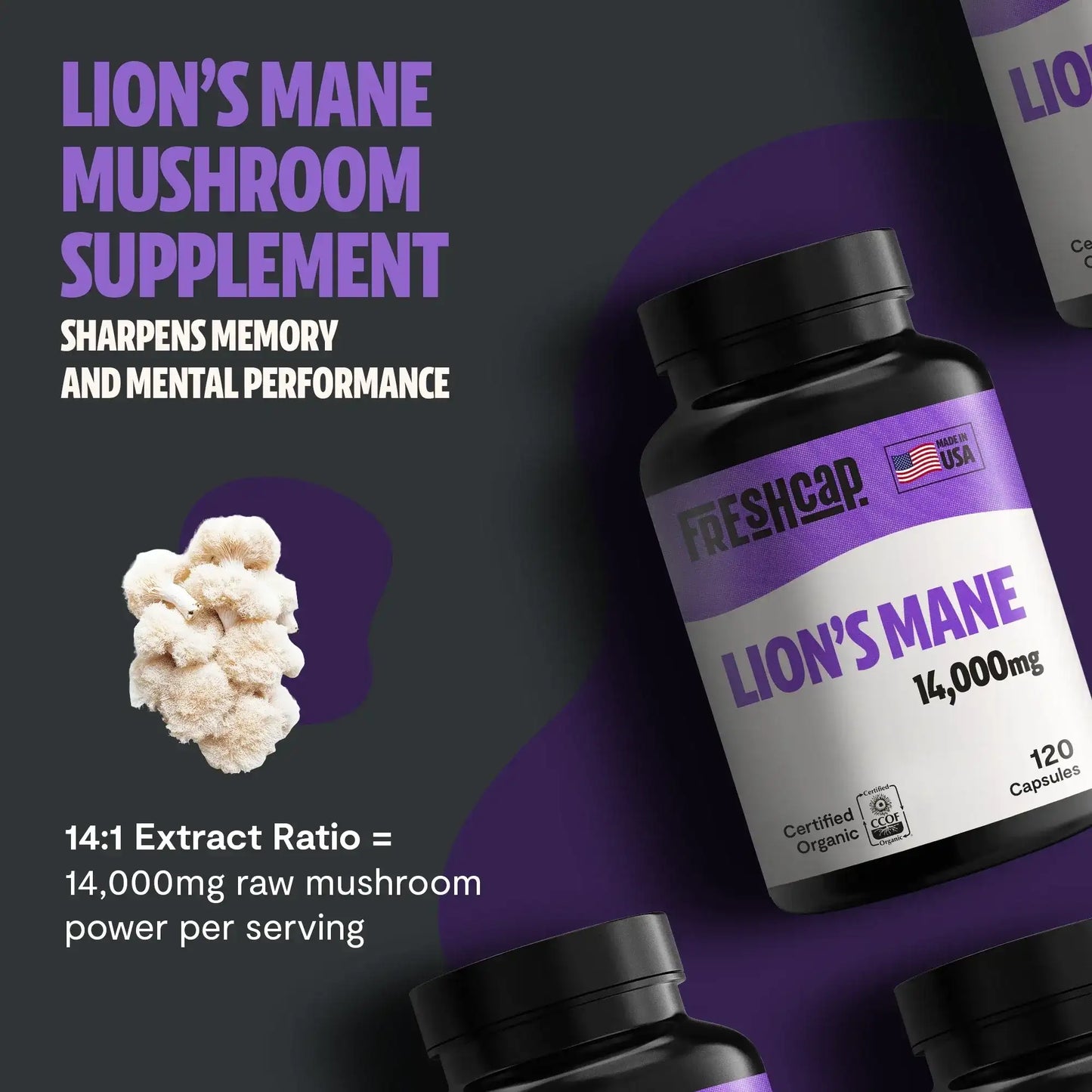 Lion's Mane Mushroom Extract Capsules - Shroomability