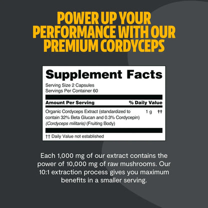 Cordyceps Mushroom Extract Capsules - Shroomability