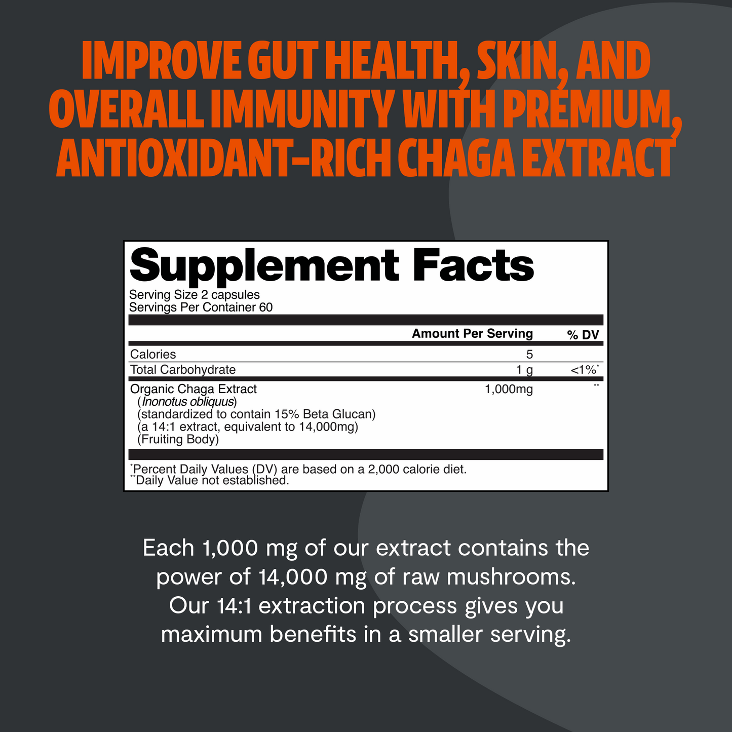 Chaga Mushroom Extract Capsules