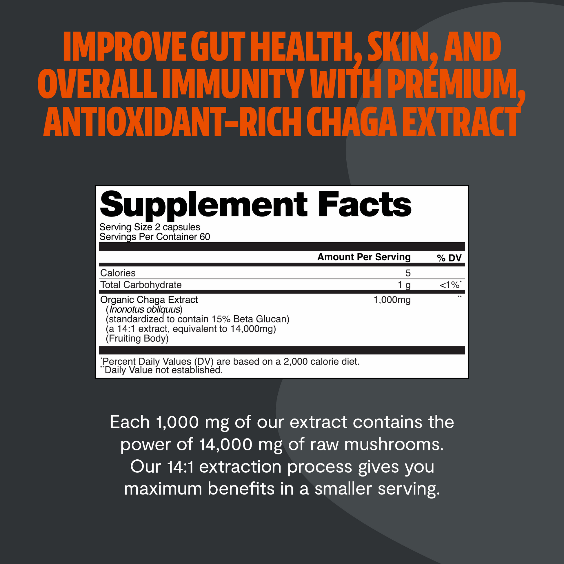 Chaga Mushroom Extract Capsules