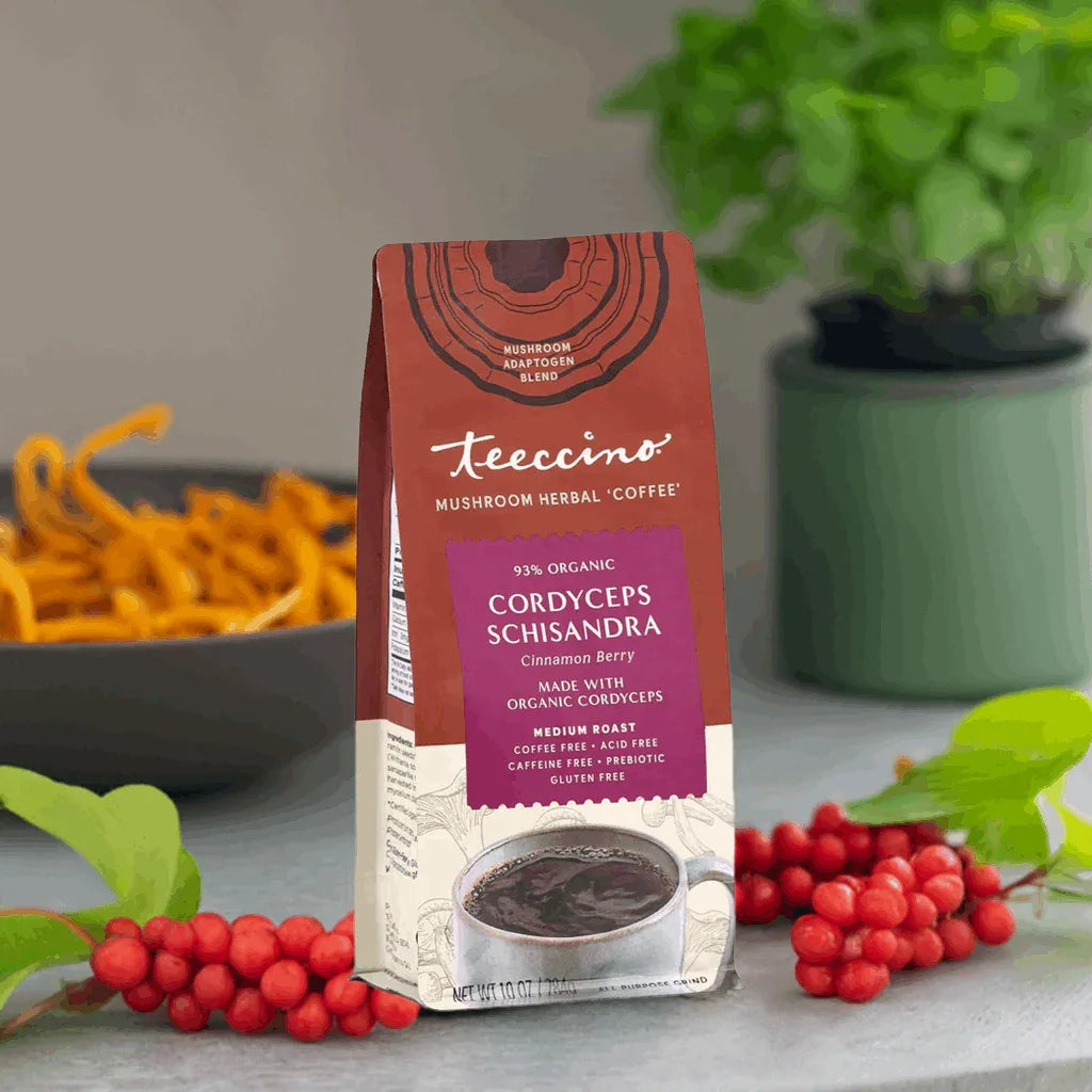 Cordyceps Schisandra Cinnamon Berry Mushroom Herbal Coffee - Shroomability