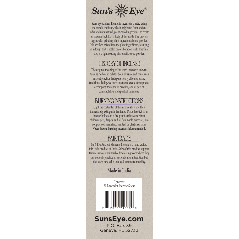 Lavender Incense - Box of 20 Sticks