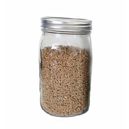 Wheat Grain Spawn Jars w Injection Port and Filter-Shroomability™